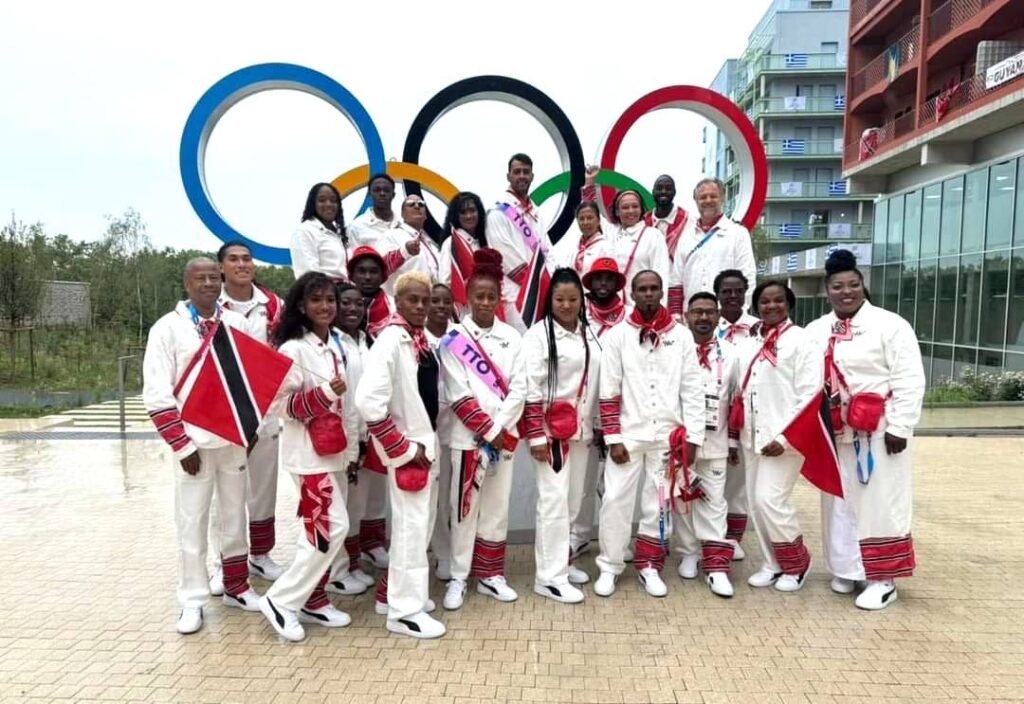 Team TT before the 2024 Olympics opening ceremony. - (Image obtained at newsday.co.tt)